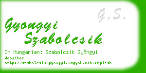 gyongyi szabolcsik business card